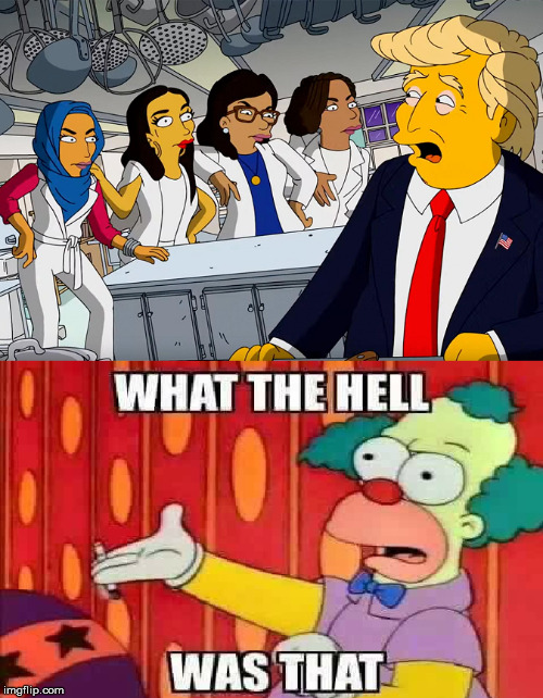 Krusty the clown just watched West Wing Story | image tagged in the simpsons,kusty the clown,west wing story | made w/ Imgflip meme maker