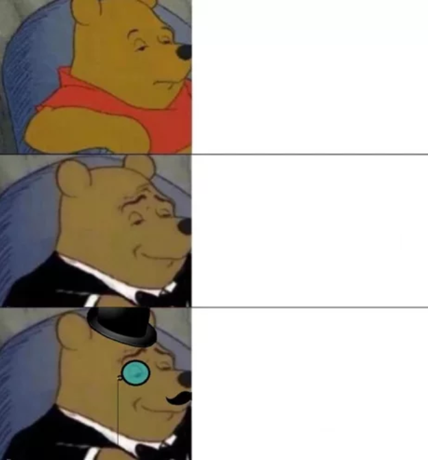 fancy winnie the pooh Blank Meme Template