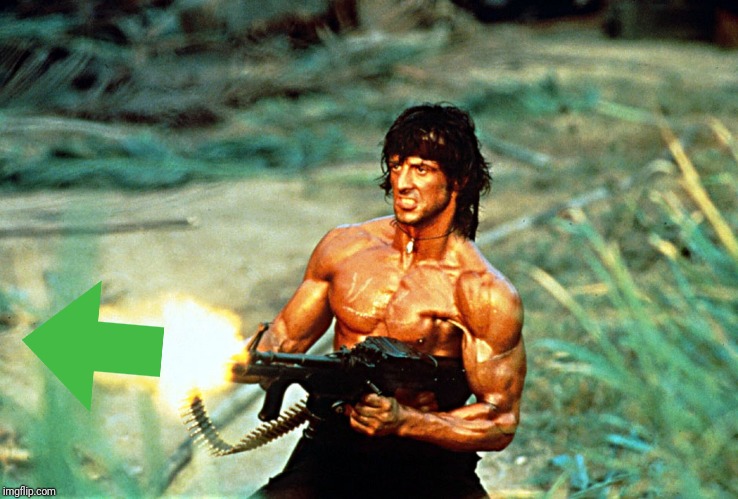 Rambo shooting | image tagged in rambo shooting | made w/ Imgflip meme maker