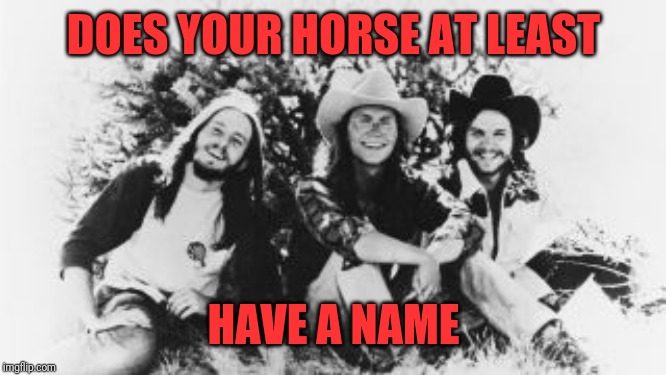 DOES YOUR HORSE AT LEAST HAVE A NAME | made w/ Imgflip meme maker