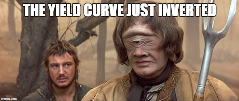 Krull: Yield Curve Inverted | THE YIELD CURVE JUST INVERTED | image tagged in krull,cyclops,inverted yield curve,economy | made w/ Imgflip meme maker