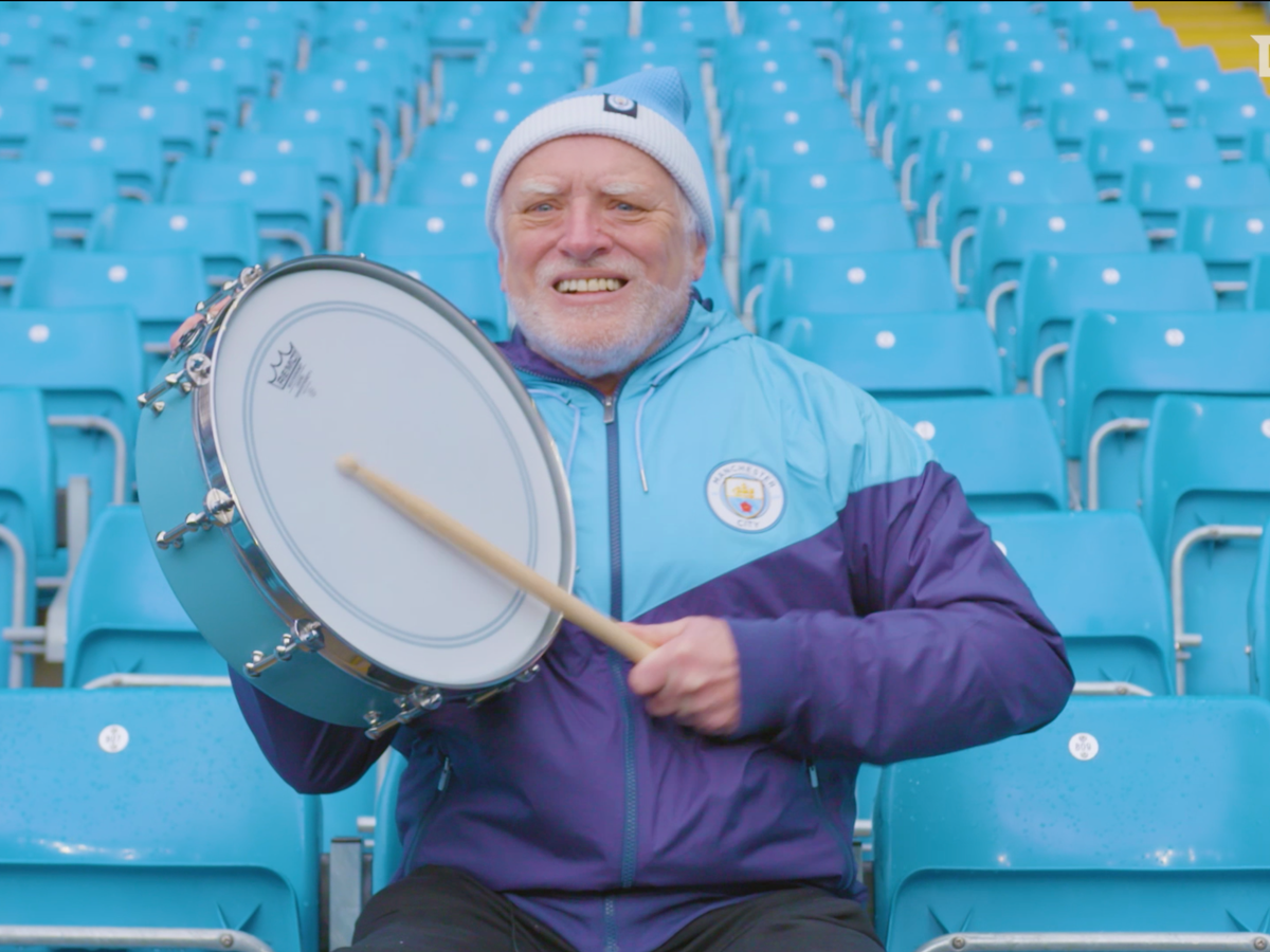 High Quality hide the pain harold drummer Blank Meme Template