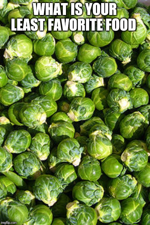 brussels sprouts | WHAT IS YOUR LEAST FAVORITE FOOD | image tagged in brussels sprouts | made w/ Imgflip meme maker
