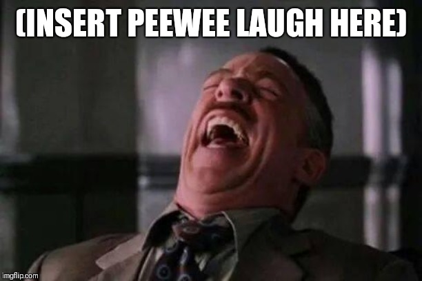 laughing guy | (INSERT PEEWEE LAUGH HERE) | image tagged in laughing guy | made w/ Imgflip meme maker