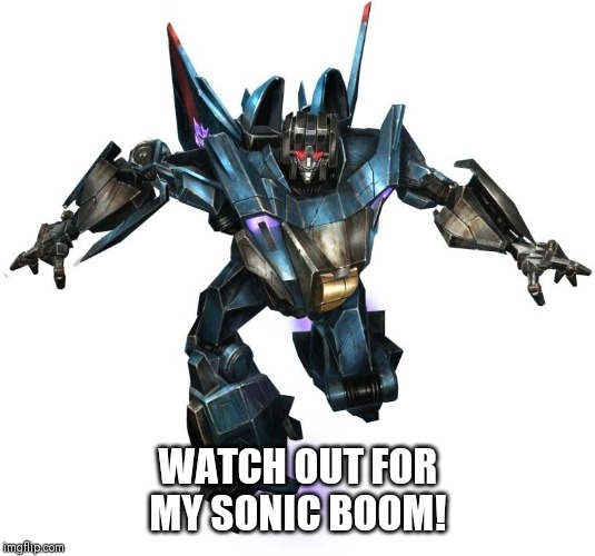 WATCH OUT FOR MY SONIC BOOM! | image tagged in transformers,thundercracker | made w/ Imgflip meme maker