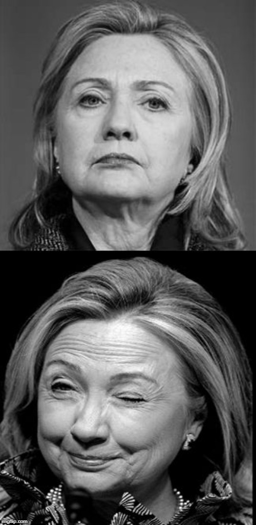 Hillary Winking | image tagged in hillary winking | made w/ Imgflip meme maker