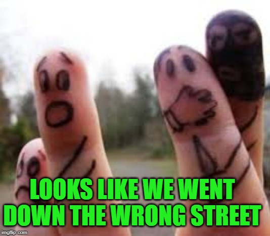 LOOKS LIKE WE WENT DOWN THE WRONG STREET | made w/ Imgflip meme maker