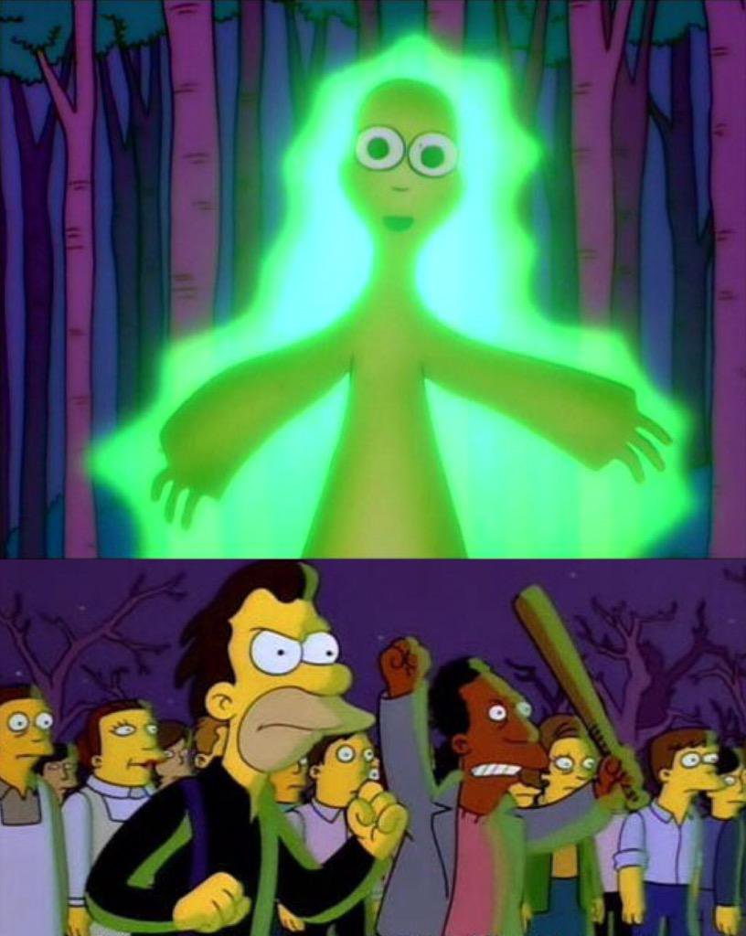 Mr Burns Alien Simpsons Blank Meme Template