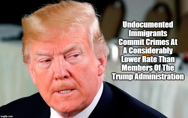 Undocumented Immigrants Commit Crimes At A Considerably Lower Rate Than Members Of The Trump Administration | made w/ Imgflip meme maker