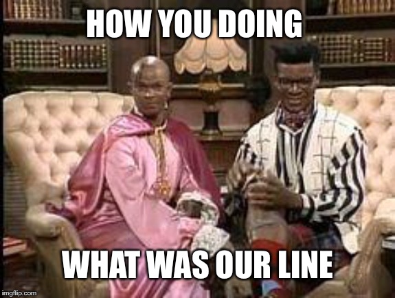 in living color | HOW YOU DOING; WHAT WAS OUR LINE | image tagged in in living color | made w/ Imgflip meme maker
