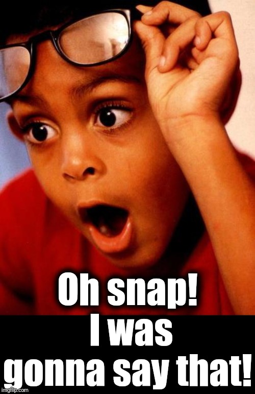 Wow | Oh snap!  I was gonna say that! | image tagged in wow | made w/ Imgflip meme maker