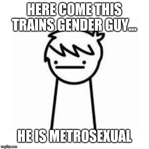 I Like Trains | HERE COME THIS TRAINS GENDER GUY... HE IS METROSEXUAL | image tagged in i like trains | made w/ Imgflip meme maker