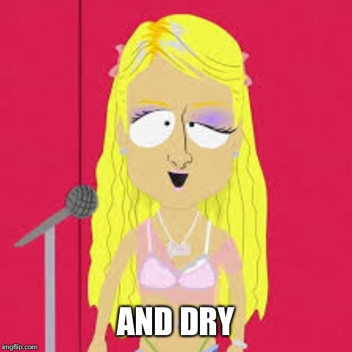 Paris Hilton | AND DRY | image tagged in paris hilton | made w/ Imgflip meme maker