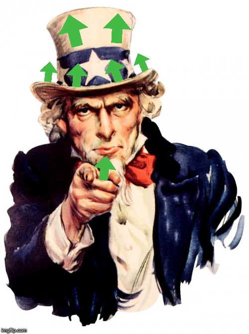 High Quality Upvote Uncle Sam Blank Meme Template