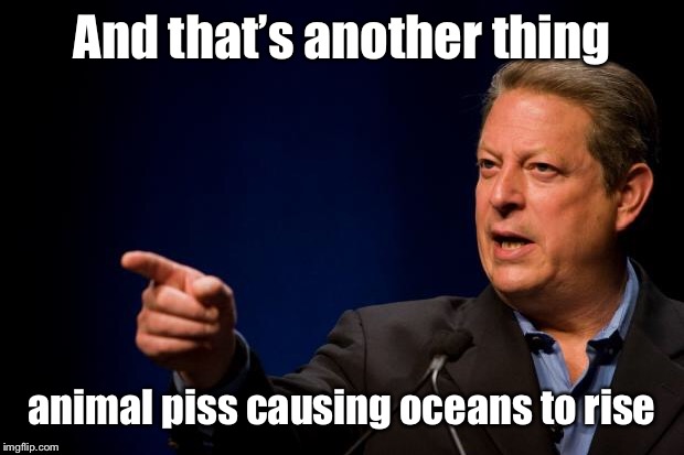 al gore troll | And that’s another thing animal piss causing oceans to rise | image tagged in al gore troll | made w/ Imgflip meme maker