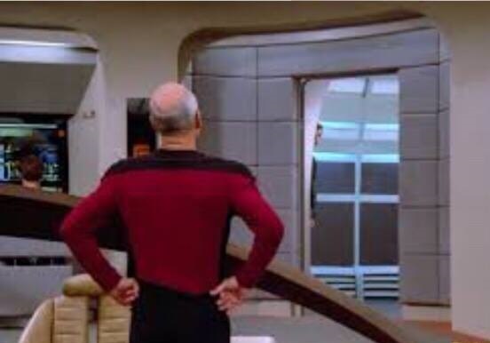 Picard with hands on hips Blank Meme Template