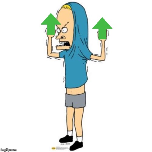 High Quality Upvote Cornholio Blank Meme Template