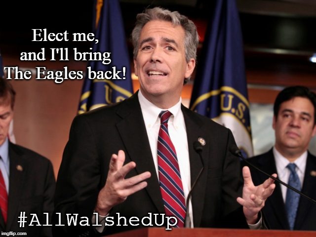 Elect Walsh for Joke2020 | Elect me, and I'll bring The Eagles back! #AllWalshedUp | image tagged in election 2020,conservatives,funny memes,politics | made w/ Imgflip meme maker