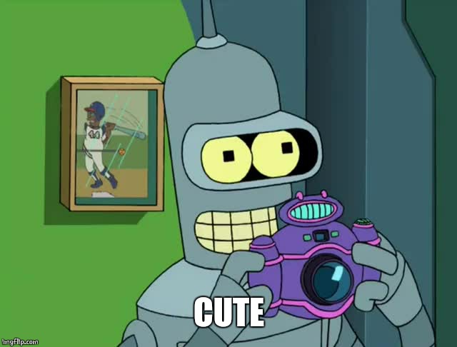 BENDER NEAT | CUTE | image tagged in bender neat | made w/ Imgflip meme maker