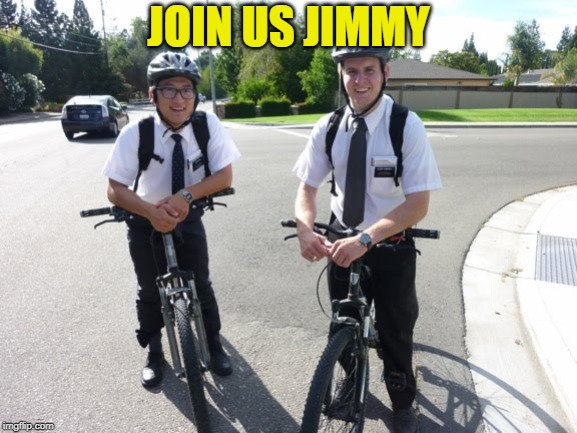 MORMON KOOLAID | JOIN US JIMMY | image tagged in mormon koolaid | made w/ Imgflip meme maker