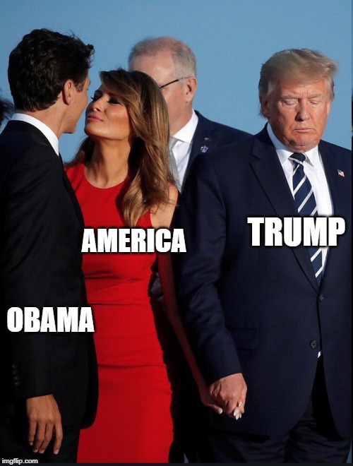 Winning | TRUMP; OBAMA; AMERICA | image tagged in distracted wife,trump,obama,funny because it's true,funny meme | made w/ Imgflip meme maker