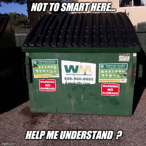 Do you work for waste management  ? | NOT TO SMART HERE... HELP ME UNDERSTAND  ? | image tagged in apartment,dumpsters,garbage,please,explain | made w/ Imgflip meme maker