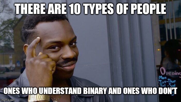 Roll Safe Think About It | THERE ARE 10 TYPES OF PEOPLE; ONES WHO UNDERSTAND BINARY AND ONES WHO DON'T | image tagged in memes,roll safe think about it | made w/ Imgflip meme maker
