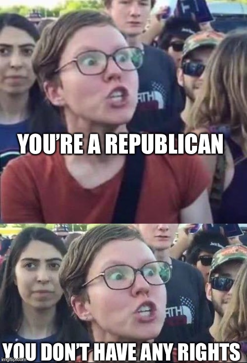 Image tagged in angry liberal - Imgflip