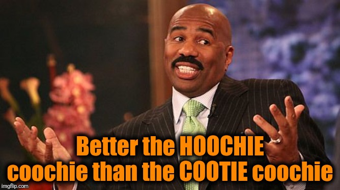 shrug | Better the HOOCHIE coochie than the COOTIE coochie | image tagged in shrug | made w/ Imgflip meme maker