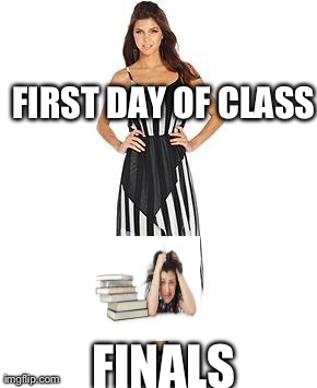 FIRST DAY OF CLASS FINALS | made w/ Imgflip meme maker