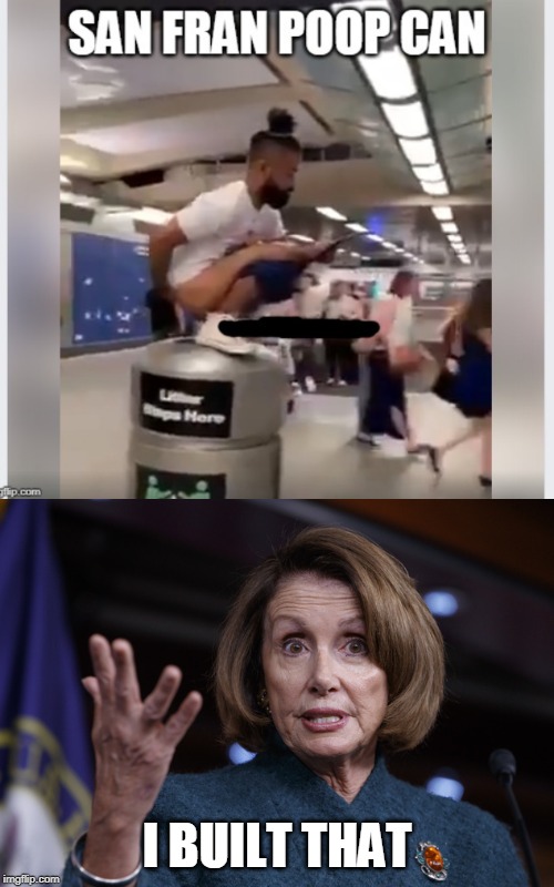 I guess finding the bathroom was too much trouble? | I BUILT THAT | image tagged in good old nancy pelosi,san francisco,public defecation,liberal city,politics | made w/ Imgflip meme maker