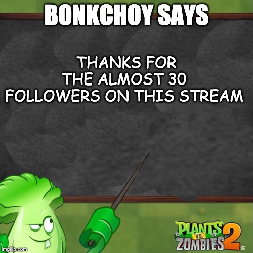from when i only had 3 to where i am now, thanks flippers | BONKCHOY SAYS; THANKS FOR THE ALMOST 30 FOLLOWERS ON THIS STREAM | image tagged in bonk choy says | made w/ Imgflip meme maker