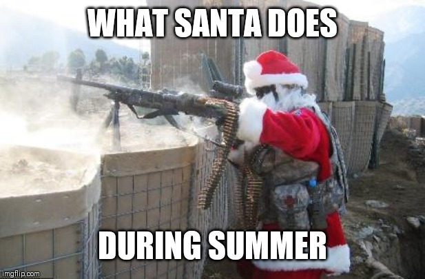 Hohoho Meme | WHAT SANTA DOES; DURING SUMMER | image tagged in memes,hohoho | made w/ Imgflip meme maker