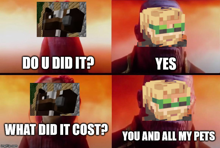 What did it cost? | YES; DO U DID IT? WHAT DID IT COST? YOU AND ALL MY PETS | image tagged in what did it cost | made w/ Imgflip meme maker