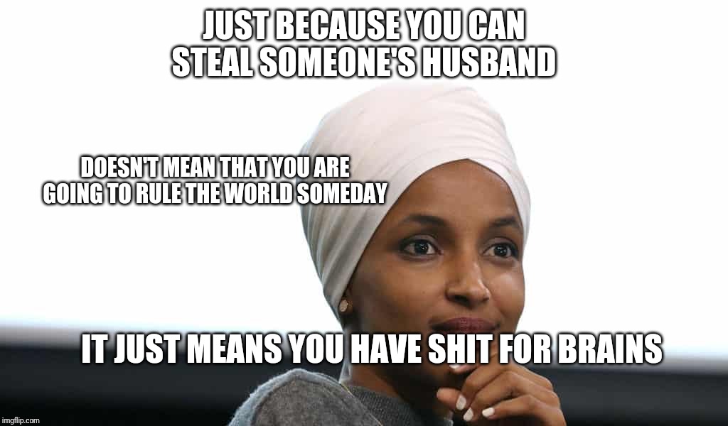 JUST BECAUSE YOU CAN STEAL SOMEONE'S HUSBAND; DOESN'T MEAN THAT YOU ARE GOING TO RULE THE WORLD SOMEDAY; IT JUST MEANS YOU HAVE SHIT FOR BRAINS | made w/ Imgflip meme maker