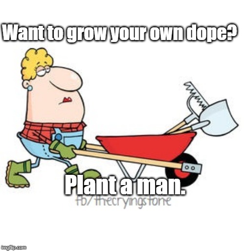 Want to grow your own dope? Plant a man. | image tagged in dope | made w/ Imgflip meme maker