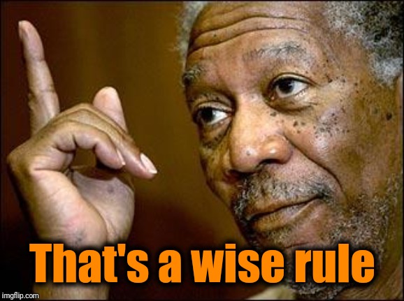 This Morgan Freeman | That's a wise rule | image tagged in this morgan freeman | made w/ Imgflip meme maker