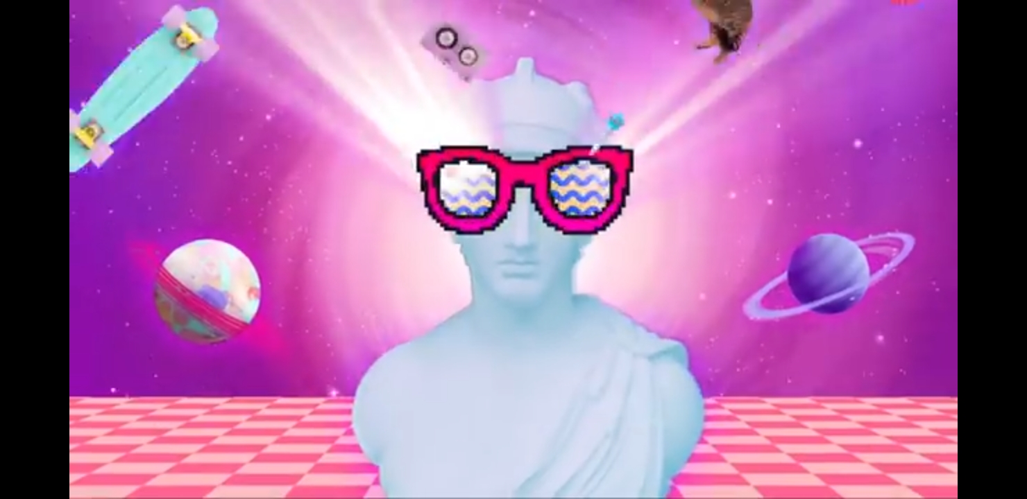 Vaporwave guy Blank Meme Template