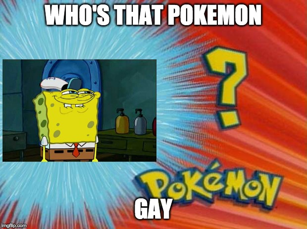 who is that pokemon | WHO'S THAT POKEMON; GAY | image tagged in who is that pokemon | made w/ Imgflip meme maker