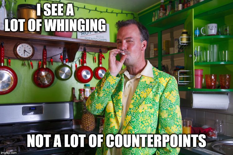 I SEE A LOT OF WHINGING NOT A LOT OF COUNTERPOINTS | made w/ Imgflip meme maker