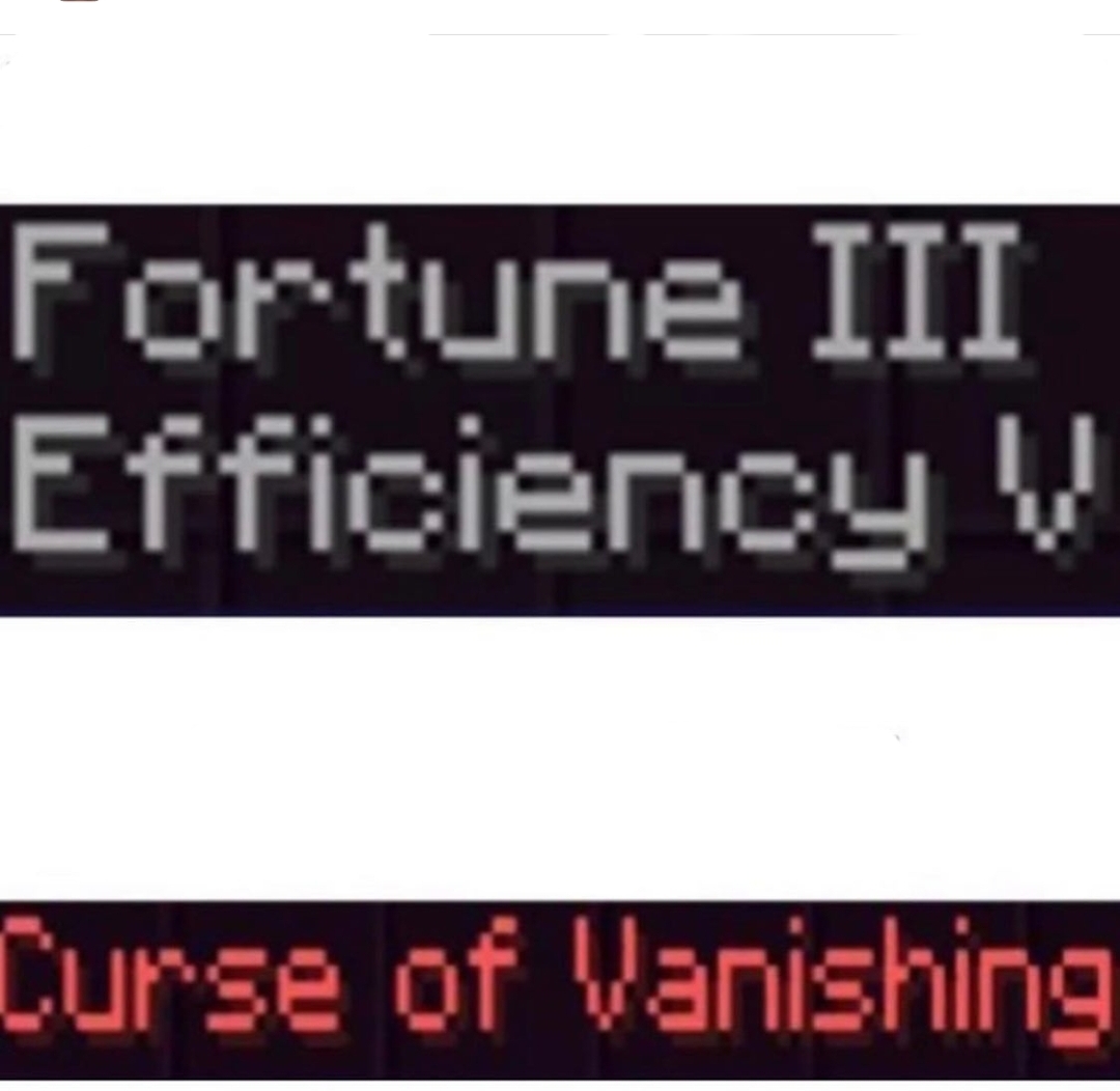Minecraft Curse Of Vanishing