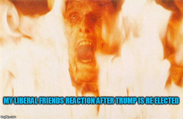 He will be you know | MY LIBERAL FRIENDS REACTION AFTER TRUMP IS RE ELECTED | image tagged in triggered liberal,trump derangement syndrome | made w/ Imgflip meme maker