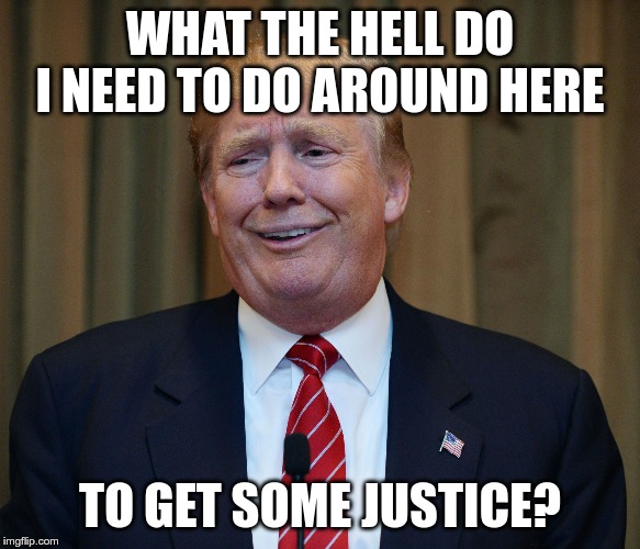 Duh | WHAT THE HELL DO I NEED TO DO AROUND HERE; TO GET SOME JUSTICE? | image tagged in duh | made w/ Imgflip meme maker