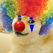 Clown Doge Blank Meme Template