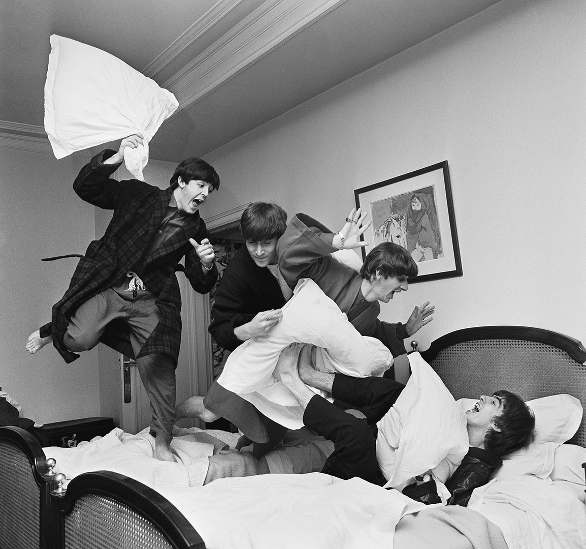 Pillow Fight Beatles Blank Meme Template
