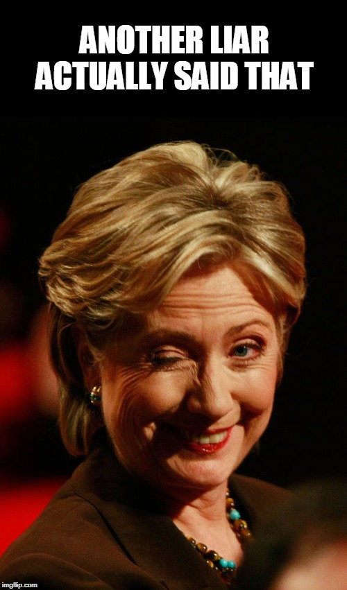 Hilary Clinton | ANOTHER LIAR ACTUALLY SAID THAT | image tagged in hilary clinton | made w/ Imgflip meme maker