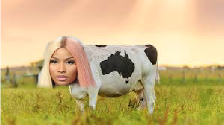 High Quality Nicki Minaj cow Blank Meme Template
