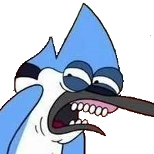 High Quality disgusted mordecai Blank Meme Template