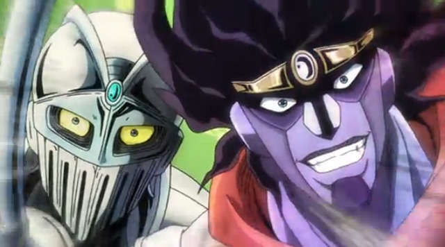 Silver Chariot and Star Platinum Blank Meme Template