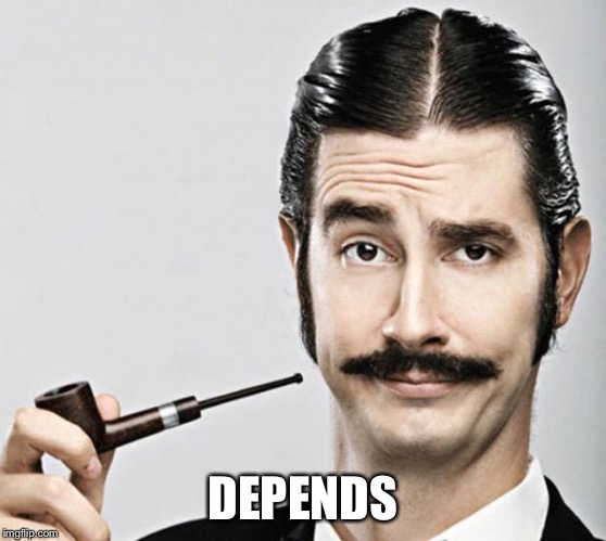 le snob | DEPENDS | image tagged in le snob | made w/ Imgflip meme maker